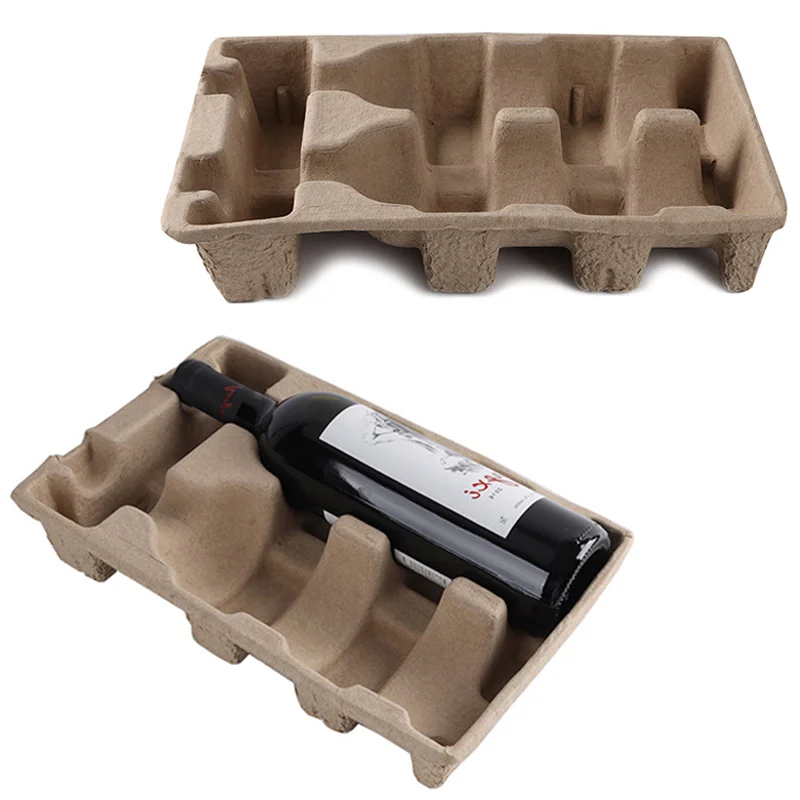 Custom Manufacturer Molded Pulp Wine Shippers packaging reference image for insert quote and sample review