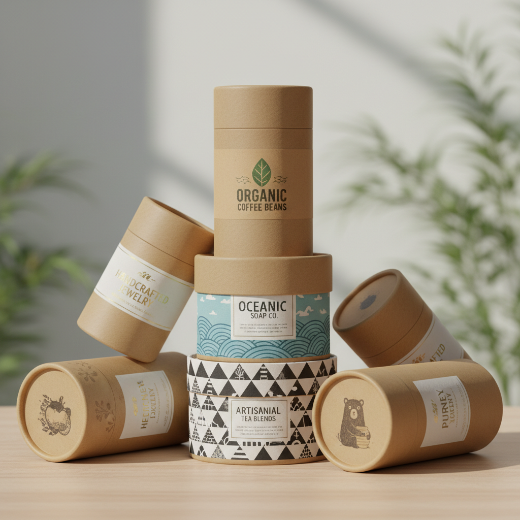 Kraft Paper Tubes For Enterprise Packaging Program Owner Packaging Redesign packaging reference image for paper tube quote and sample review