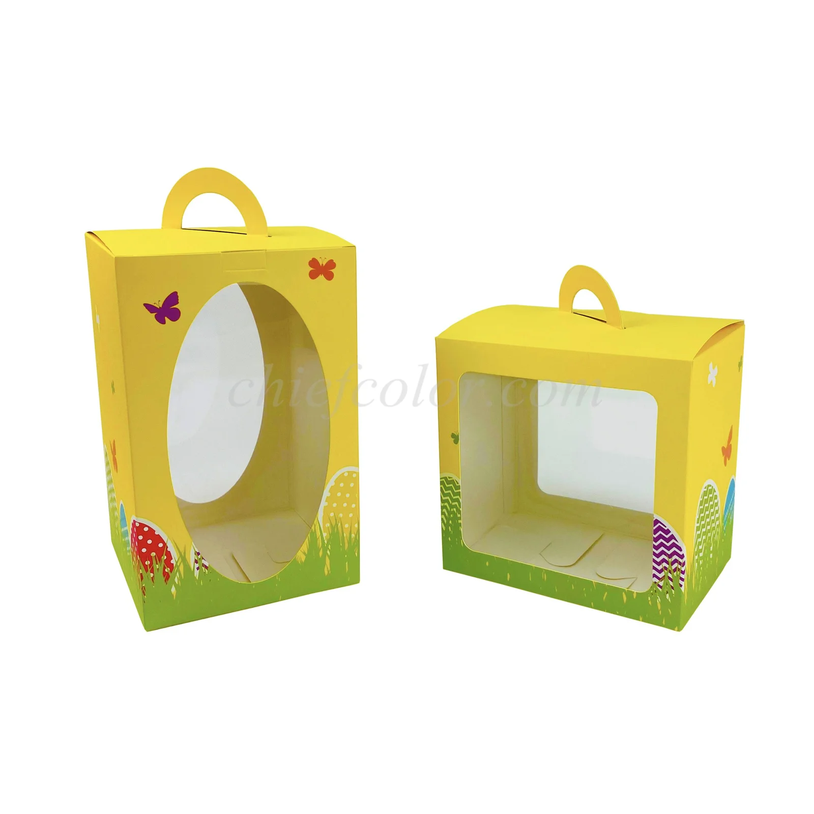 Snap Lock Bottom Creative Cake Box With Handle and Window For Enterprise Packaging Program Owner Packaging Redesign packaging reference image for folding carton quote and sample review