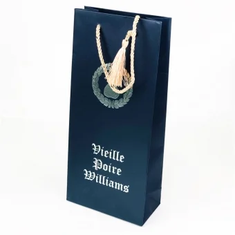Custom Blue Artpaper Bag with Tassel