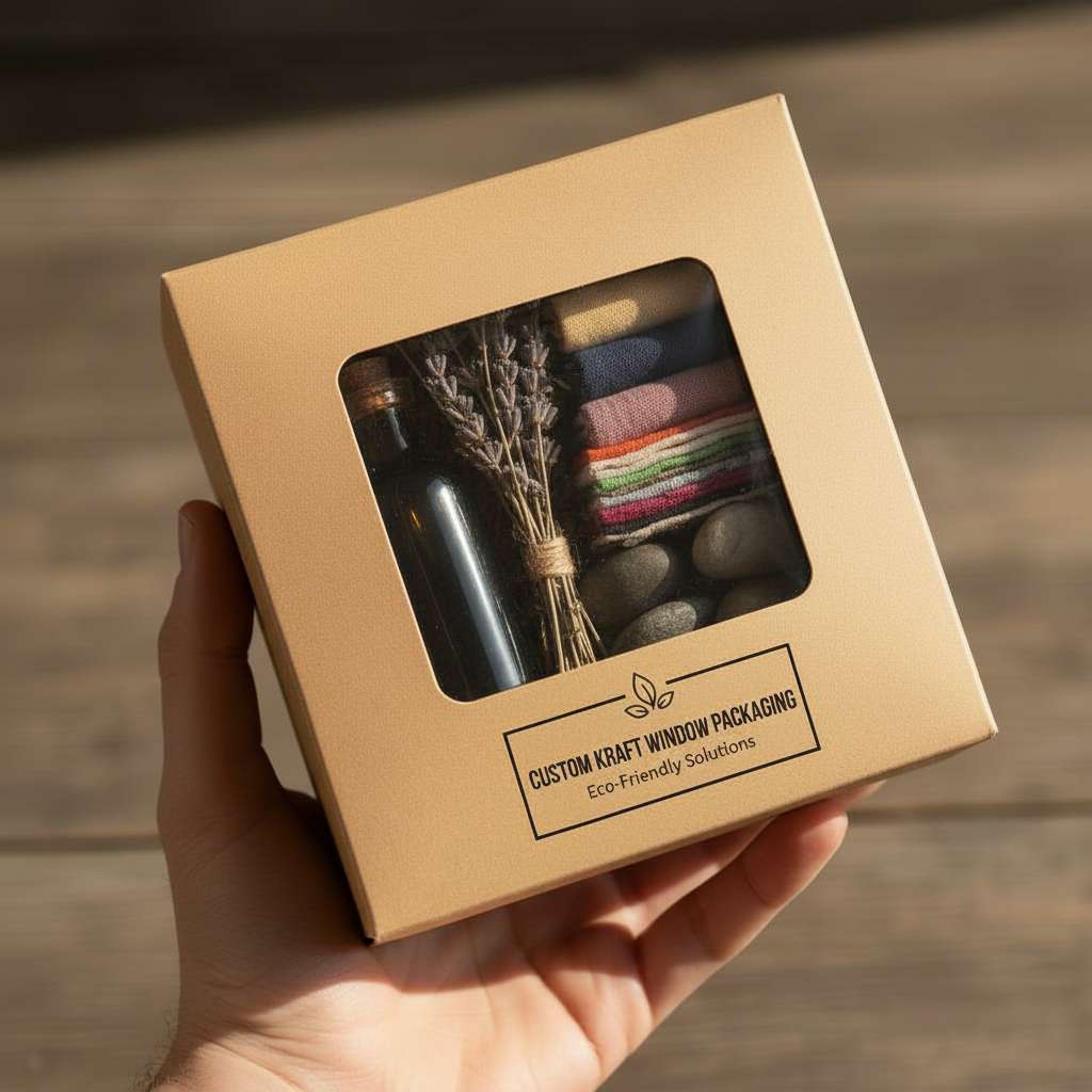 Kraft Window Boxes For Enterprise Packaging Program Owner Premium Presentation Upgrade packaging reference image for folding carton quote and sample review