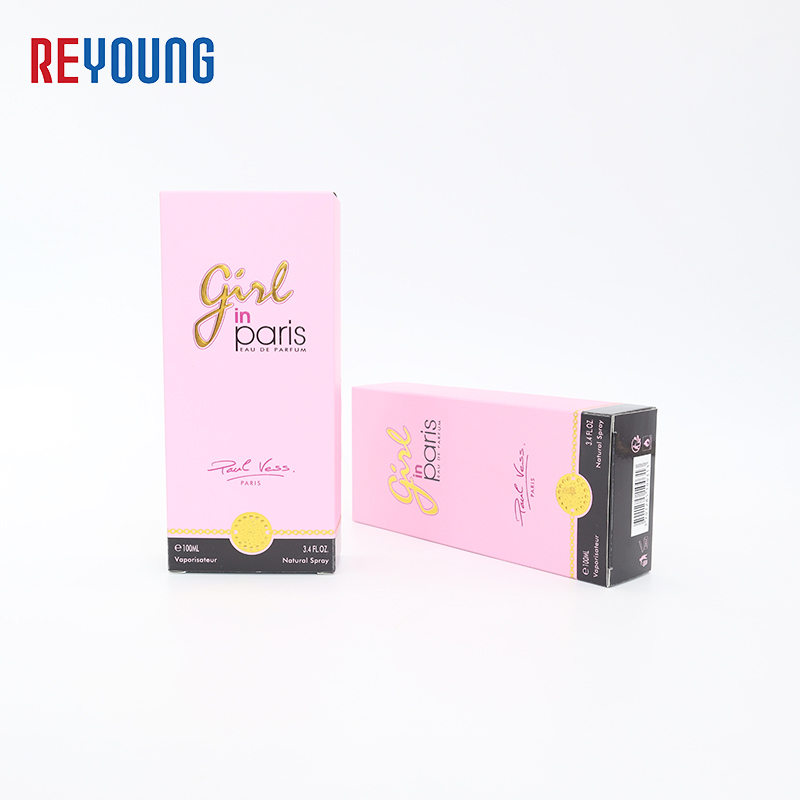 Folding Pink Card Paper Box- Custom Design Printed Box