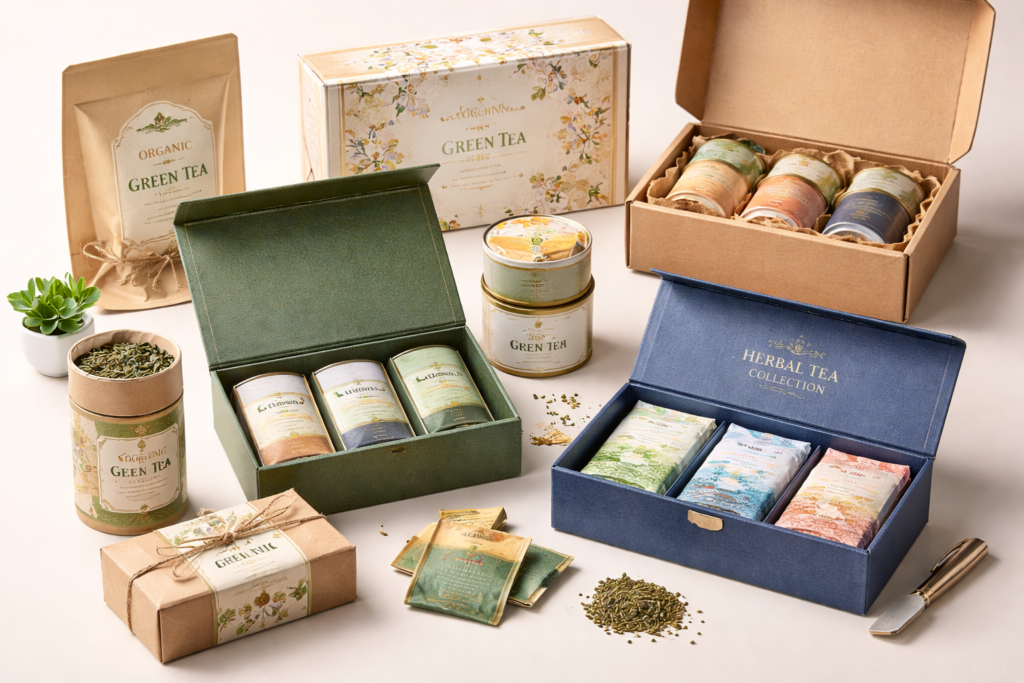 Personalized Tea Boxes Html packaging reference image for general packaging quote and sample review