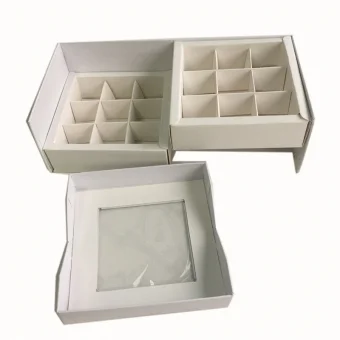 Red Two Piece Spa Box With Ribbon and Window Html packaging reference image for folding carton quote and sample review