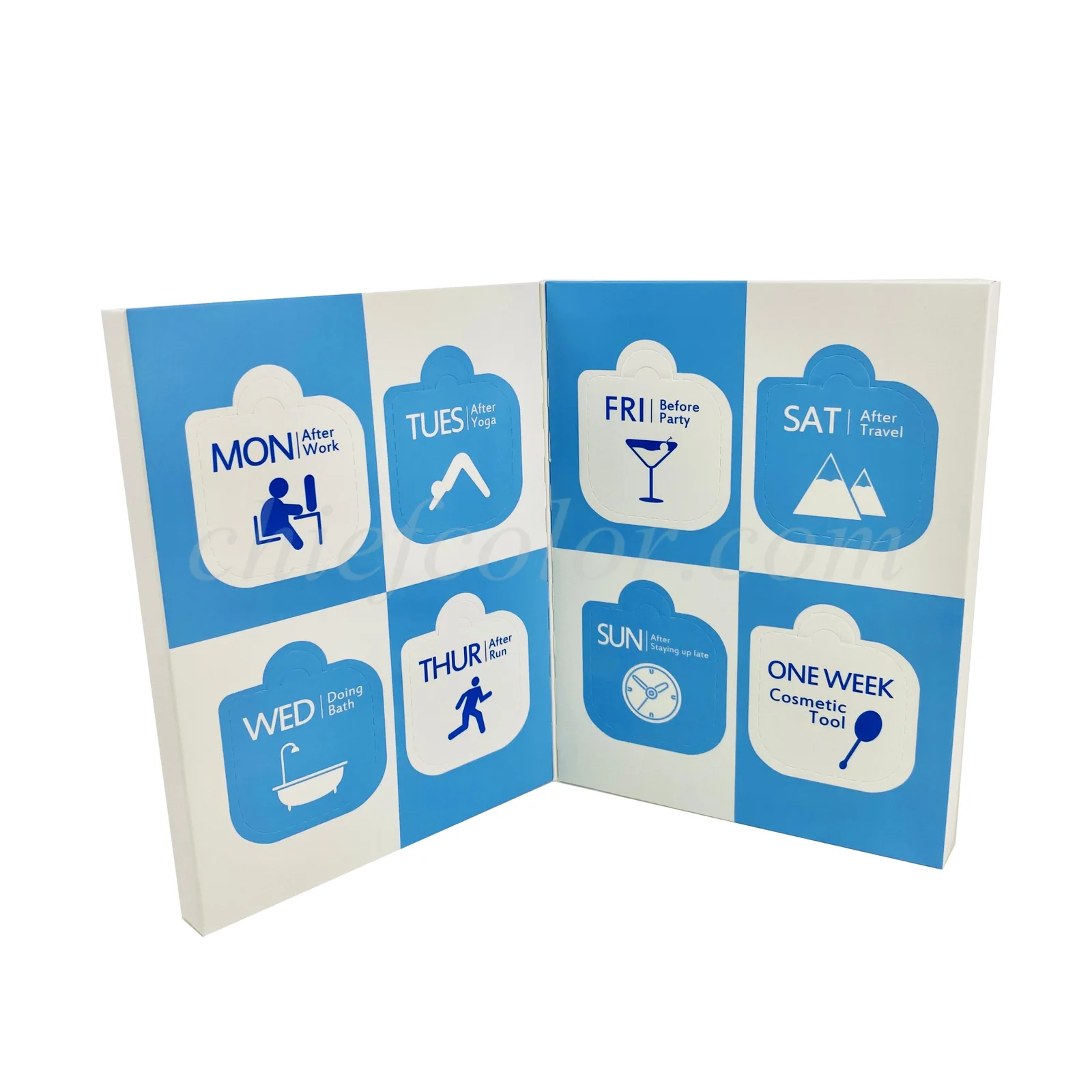 White Cosmetic Gift Folding Box with UV Print for Personal Skincare