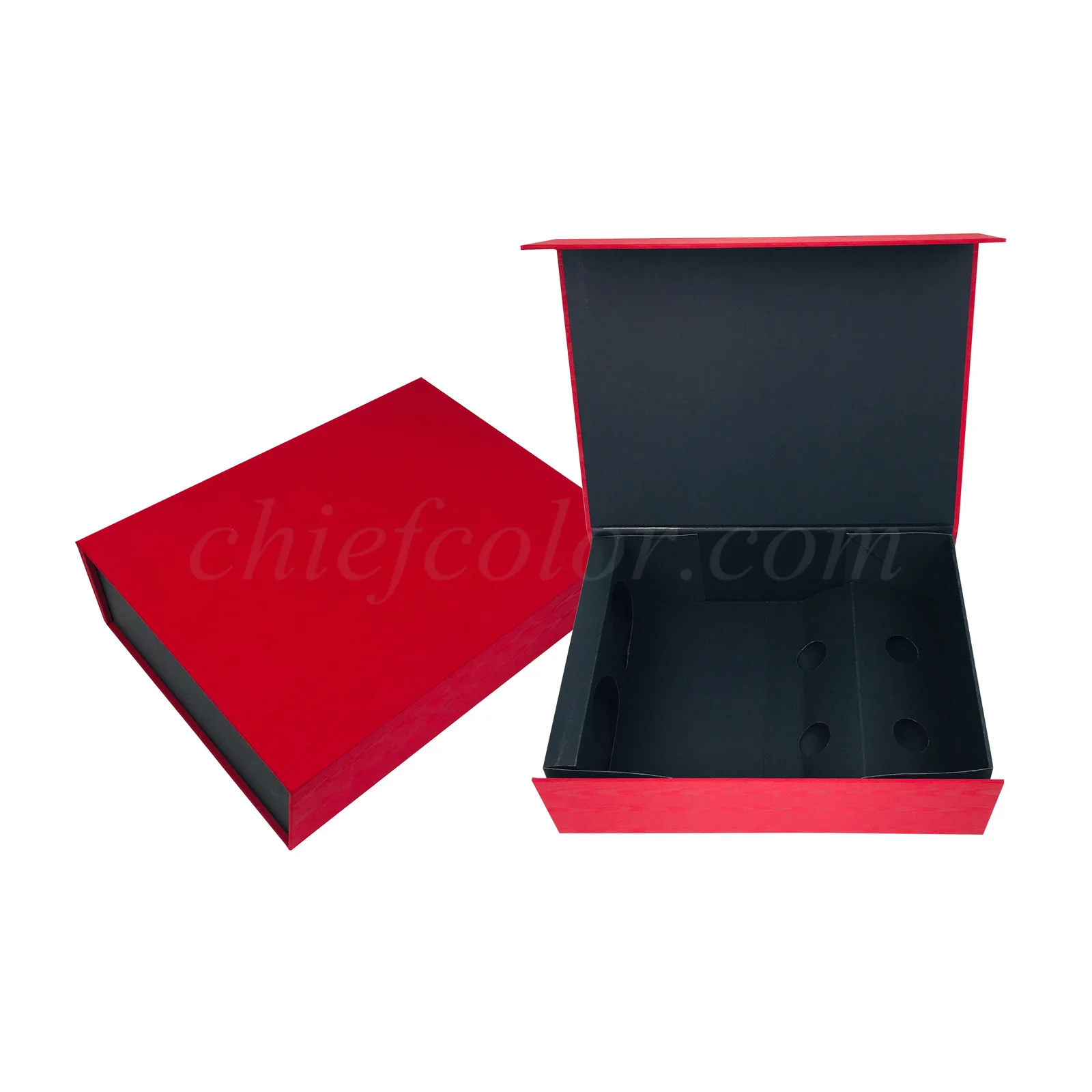 Custom Double Bottles Magnetic Closure Flat Pack Wine Box