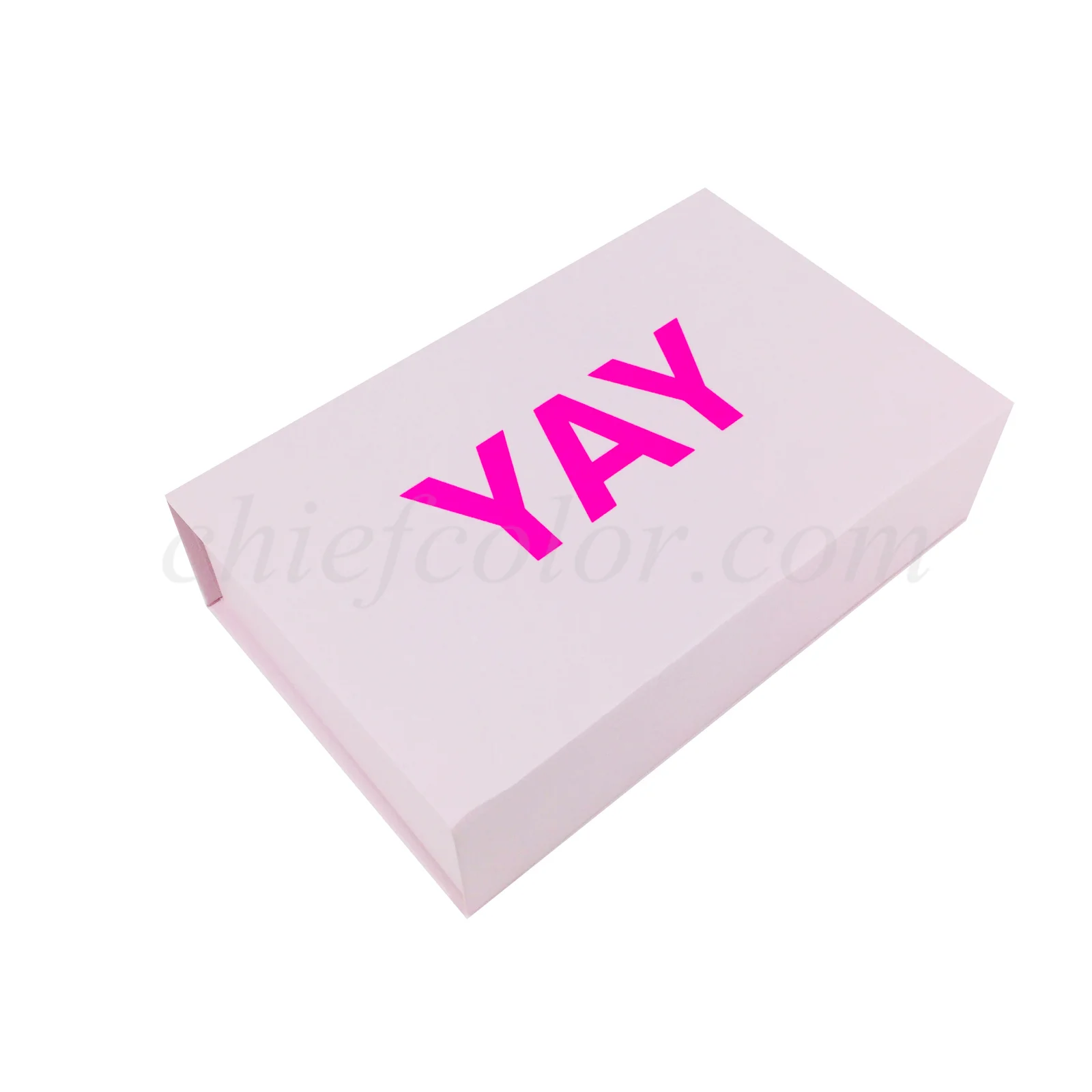Custom Light Pink Magnetic Fold Flat Pack Box for Clothing