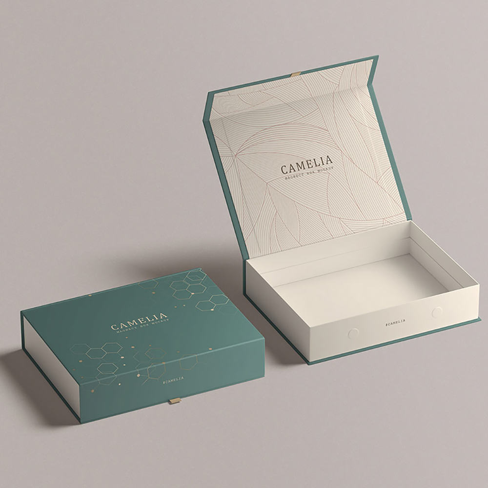 Custom Rigid Cardboard Cosmetic Gift Box with Magnetic Lid Packaging