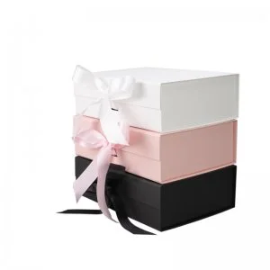 Magnetic Gift Box with Ribbon Tie Closure for Sale