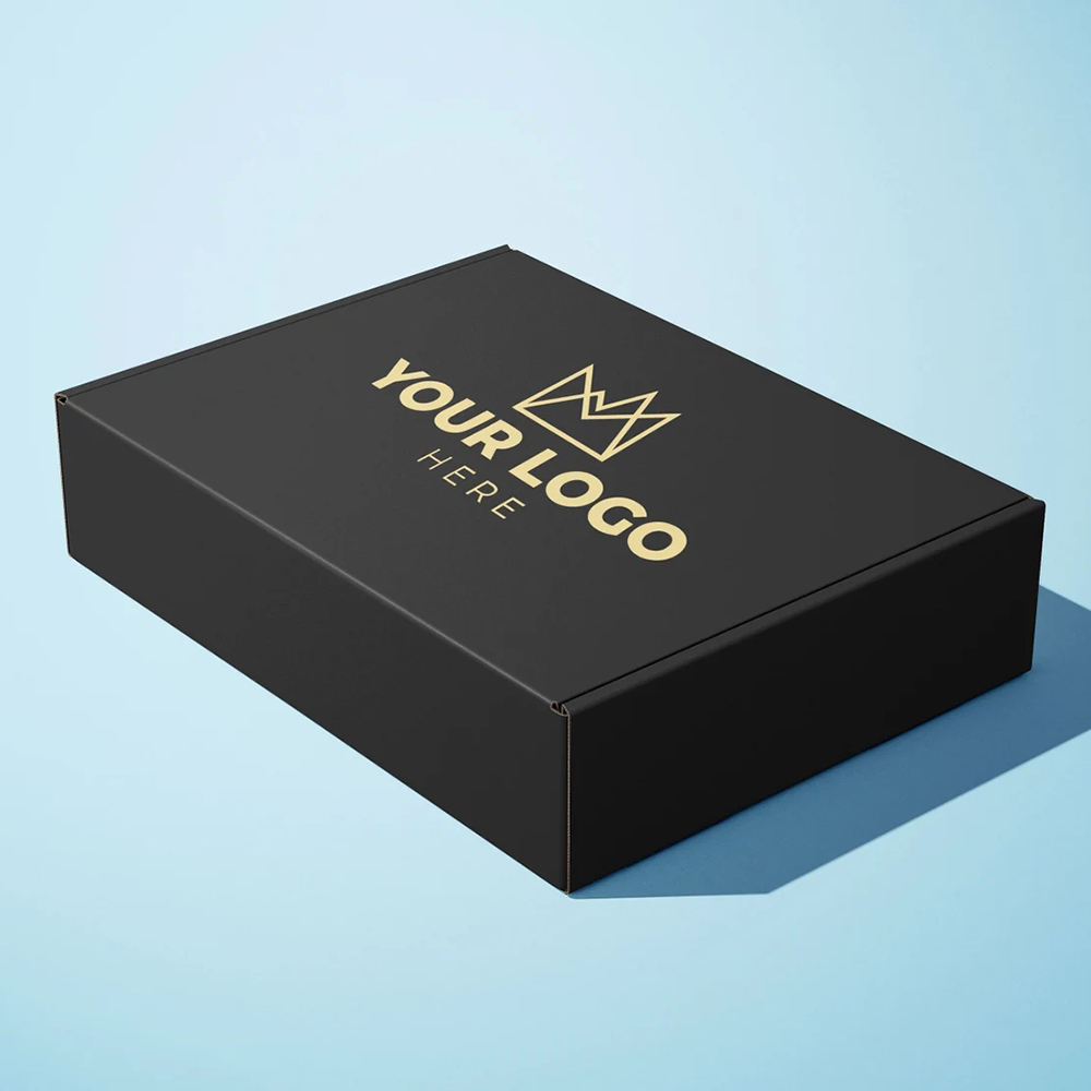 Custom Black Corrugated Mailer Box