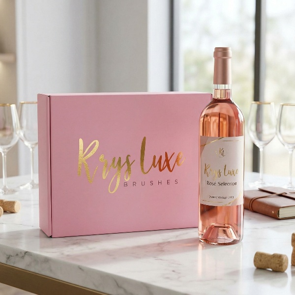 Custom Pink Corrugated Mailer Wine Box