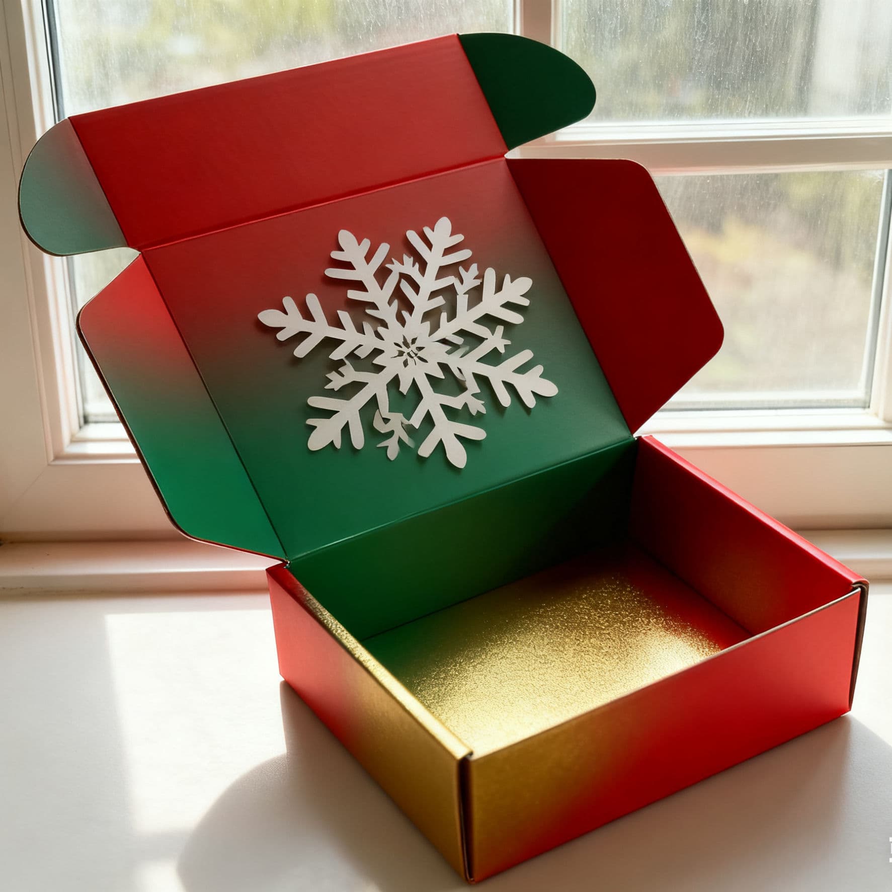 Elegant Corrugated Cardboard Christmas Gift Mailer Box