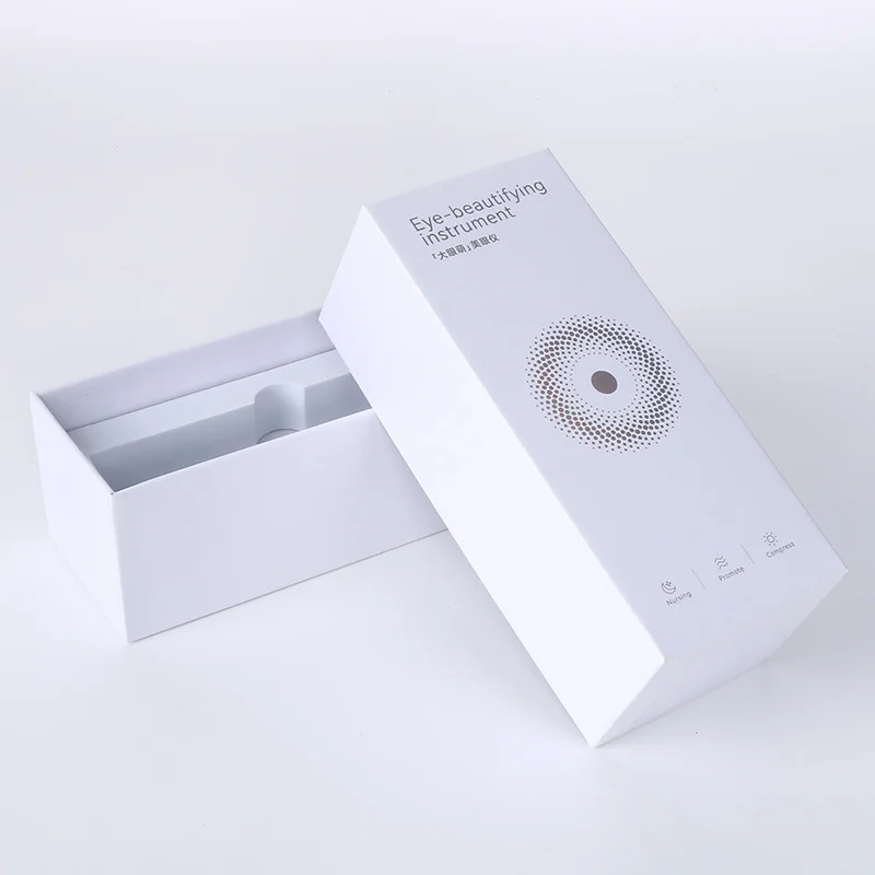 2-piece Rigid White Gift Boxes with White EVA Foam