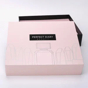 2 Piece Sharp Corner Rigid Cosmetic Box Sample packaging reference image for rigid box quote and sample review