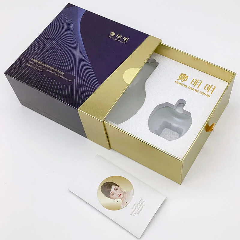 Cosmetic Packaging Slide Box with Insert