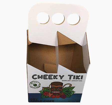 Gift 4 Pack Beverage Carrier Box packaging reference image for rigid box quote and sample review