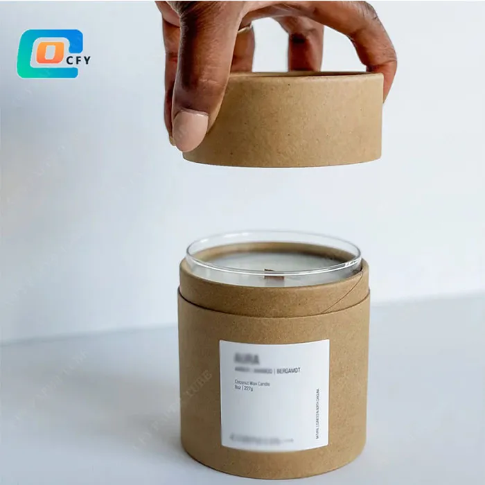 Candle Paper Tubes For Ecommerce or Logistics Operator Packaging Redesign packaging reference image for paper tube quote and sample review